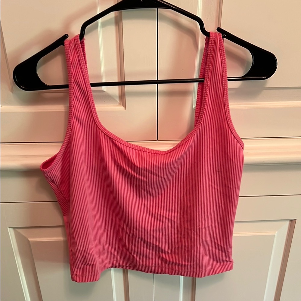 Hollister Pink Ribbed Women's Tank Top
